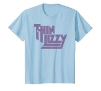 Thin Lizzy - Purple Logo On Blue Camiseta, Niños, Azul Bebé, 10 años