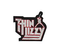 Thin Lizzy Silver parche patch bordado con logotipo para planchar de hierro en apliques