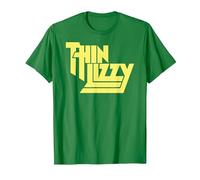 Thin Lizzy - Yellow Logo Camiseta, Hombre, Verde Kelly, M