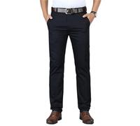 Thin Men's Slim Suit Pants Business Casual Cotton Trousers Male Clothing Para Hombre(Color 1,Size 33)