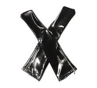 THINCAN 1. Mujeres Brillante Artificial Látex Muslo Medias Altas Mojado Vista Sobre la Rodilla Cremalleras Cubiertas de las Piernas Para Noche Fiesta Cremallera Medias sin pie Calcetines Calcetines