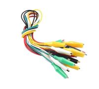 THINCAN 10pcs cocodrilos Clip Conector Cable 50 cm Longitud Color Codied Aislamiento PVC Y Textura Metal Para Ensayos Circuitos PCB Cable de prueba