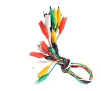 THINCAN 10pcs cocodrilos Clip Conector Cable 50 cm Longitud Color Codied Aislamiento PVC Y Textura Metal Para Ensayos Circuitos PCB Cable de prueba