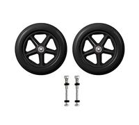 THINCAN 2pcs 6/7/8 pulgadas silla de ruedas silla de ruedas delantero mago liso flexible fijo rueda de ruedas repuesto para silla de ruedas