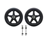 THINCAN 2pcs 6/7/8 pulgadas silla de ruedas silla de ruedas delantero mago liso flexible fijo rueda de ruedas repuesto para silla de ruedas