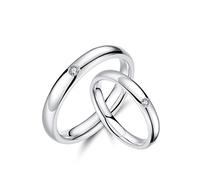 THINCAN 2x/set Simple Pareja Anillos Para Mujeres Hombres Simple Amor Amistad Banda Anillos Regalo Joyería Anillo De Bodas Anillos Tamaño US 8.5/7