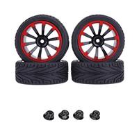THINCAN 4 piezas 2 5 R/C de goma con cuentas de goma rueda de neumático para borde todo terreno compatible con mangos altos de 1:10 control remoto Redcat D.