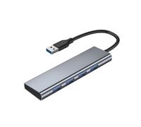 THINCAN Adaptador multipuerto con lector de tarjetas, 3 puertos USB A, 5 en 1, tipo C/USB, estación de carga, 5 Gbps, concentradores de datos USB