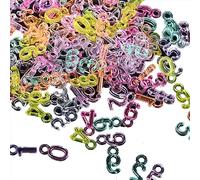 THINCAN Adornos coloridos números de carta mágica colgante de plástico para nombre de palabra pendiente collar joyería artesanía fabricación