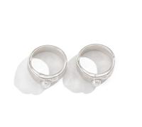 THINCAN Anillos de flores multiusos con adornos de perlas diseños ajustables para un desgaste cómodo en cualquier huella dactilar