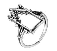 THINCAN Anillos de plata retro europeos moda diseño novela buen anillo abierto de metal para mujeres