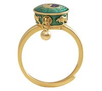 THINCAN Anillos giratorios Budista Tibetano Rueda de Oración Buena Suerte Ajustable Hecho a Mano Regalos de Moda para Mujeres Hombres