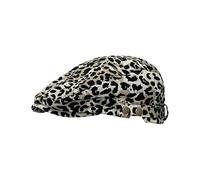 THINCAN Boina para hombre y mujer, boina con estampado de leopardo, boina vintage de artista, estampado leopardo, S-L