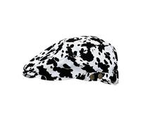 THINCAN Boina para hombre y mujer, boina con estampado de leopardo, boina vintage de artista, Patrón de vaca, S-L