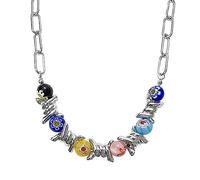 THINCAN Collar de perlas multicolores con cuentas de perlas Colarbone Collares Collar de bisutería adecuado para cualquier ocasión