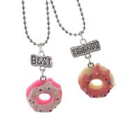 THINCAN Conjunto De 2 Dulces Postres Y Pasteles Colgante Collar Joyas Ideal Para Celebrar La Amistad Entre Mujeres Y Adolescentes