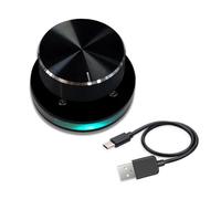 THINCAN Controlador de volumen USB personalizable para PC, dispositivo de gestión de sonido silencioso, efecto LED