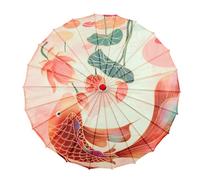THINCAN Elegante Oriental Parasole Con Bambú Marco Sombrillas De Papel Engrasado Para Boda, a, Talla única