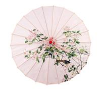 THINCAN Elegante Oriental Parasole Con Bambú Marco Sombrillas De Papel Engrasado Para Boda, s, Talla única