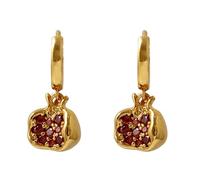 THINCAN Elegantes pendientes de granada/collar elegante de frutas de circonio joyas temáticas para fiestas Decoraciones de moda para mujeres