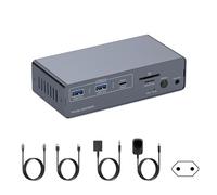 THINCAN Estación de acoplamiento 13 en 1 Kvm para monitores dobles DP4K120Hz USB C Fast Drehdrehzahldatenübertragung und Metallgehäuse seadapter