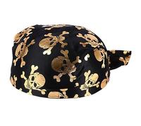 THINCAN Estilo pirata Bandana Turbante Headscull Cráneo Estampado Diadema Exterior Diadema para Chicas Calientes Accesorios para el Cabello Diario, dorado