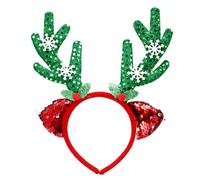 THINCAN Feliz Navidad Decoración Fiesta Lentejuelas Aro del Cabello Cornamenta Árbol Durabilidad Diseños Cinta para el Pelo Festival Suministros Festival Fiesta Fiesta Diadema Para Reuniones