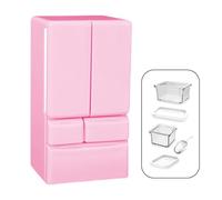 THINCAN Figura de juguete de nevera realista en miniatura de doble puerta para juegos de rol y educación de la primera infancia
