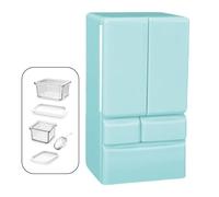 THINCAN Figura de juguete de nevera realista en miniatura de doble puerta para juegos de rol y educación de la primera infancia