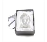 THINCAN Figuras coleccionables de cristal cruzadas de pie, regalo religioso para mujeres u hombres, decoración de cristal para el hogar