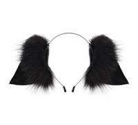 THINCAN Foxes Cat Langpelze Ohren Stirnband Kopfbedeckung Wolf Pelzende Ohren Haar Hoop Anime Ohrband Halloween Cosplay Kostüm