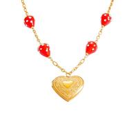 THINCAN Llamativo colgante de cristal de frutas collar con cadena de longitud ajustable perfecto para darle a su look un collar colgante de vidrio de fruta elegante color, talla única, como se