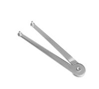 THINCAN Llave abrasiva de doble ángulo de perno de alta resistencia acero acero doble gancho diseño dos opciones de tamaño para reparación automotriz herramienta práctica llave de perno de acero