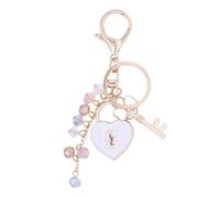 THINCAN Lucky Four Blat Love Keychain Aleación Arte Artesanía Unisex Joyería Regalo para Aniversario Boda Fiesta Luck, Blanco, Talla única