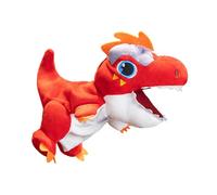 THINCAN Marioneta de mano de felpa verde suave con boca móvil dinosaurio interactivo juguetes de peluche para jugar a la narración de cuentos regalo para niños