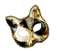 THINCAN Máscara de gatito veneciano misteriosa para fiestas de disfraces y actuaciones escénicas Mardi Hierba Mascarada Gatos Máscara Accesorio