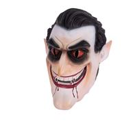THINCAN Máscara de vampiro realista, accesorio de disfraz de Halloween con colmillos ojos rojos para adultos, Cosplay, fiesta, Halloween, Drácula