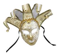 THINCAN Mascarada Máscara de cara completa con comedia de campanas para mujeres y hombres, bailes de graduación, Halloween