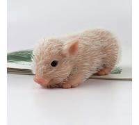 THINCAN Muñeca Piggy de silicona para los amantes de los animales y coleccionistas de modelos perfecto para el tema de la naturaleza muestra educación