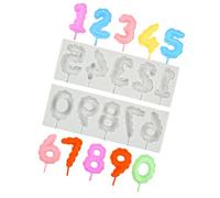 THINCAN Número de silicona moldes para tartas 0-9 accesorios seguros para hornear alimentos fáciles de limpiar diseño para hornear y aula de cocina Número de silicona moldes para pasteles