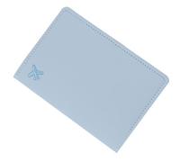 THINCAN Pasaportes de piel sintética bordada para pasaportes y billetes para una fácil organización de tarjetas y documentos de viaje. Práctica bolsa de viaje, azul, Belleza masiva