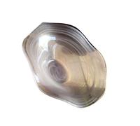 THINCAN Plato de cristal con patrón alado para servir aperitivos, bandeja de aerosol de frutas, lavavajillas, plato de aperitivo seguro, decoración del hogar, plato de aperitivo de vidrio