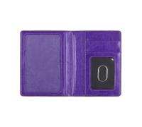 THINCAN Práctico cuero PU pasaportes billetera elegante patrón en relieve pasaportes funda protectora viaje, morado, Belleza masiva