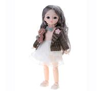 THINCAN Proped Play Princess para niñas pequeñas ojos abiertos hechos a mano piel blanca niña en muñeca de ropa para coleccionistas de niños muñeca dormir