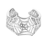 THINCAN Refinado Ajustable Oro Plata Hombres Mujeres Encírculo Arañas Tejido en Forma de Anillo Pareja Cumpleaños, Metal