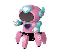 THINCAN Robot de baile eléctrico para niños juguete rock luz música educación temprana caminando vendedores calientes niños niñas bebés niños pequeños