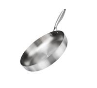 THINCAN Sartén de acero inoxidable con ergonómico sin recubrimiento Wok Cookware Ollas para huevos Filete Panqueques Incluso Distribución de Calor Sartén