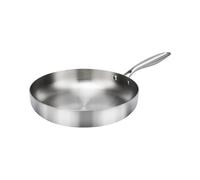 THINCAN Sartén de acero inoxidable con ergonómico sin recubrimiento Wok Cookware Ollas para huevos Filete Panqueques Incluso Distribución de Calor Sartén