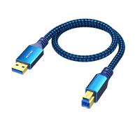 THINCAN Velocidad rápida USB 3.0 hasta USB Tipo B Cable de carga 5 Gbits/S para impresoras, escáneres, dispositivos de música trenzados