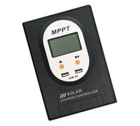 THINCAN Weatherof MPPT Regulador Solar 12V/24V Detección Automática LED Indicador Cargas para Camping Necesidades Energéticas Fácil Transporte Controlador MPPT para disparos